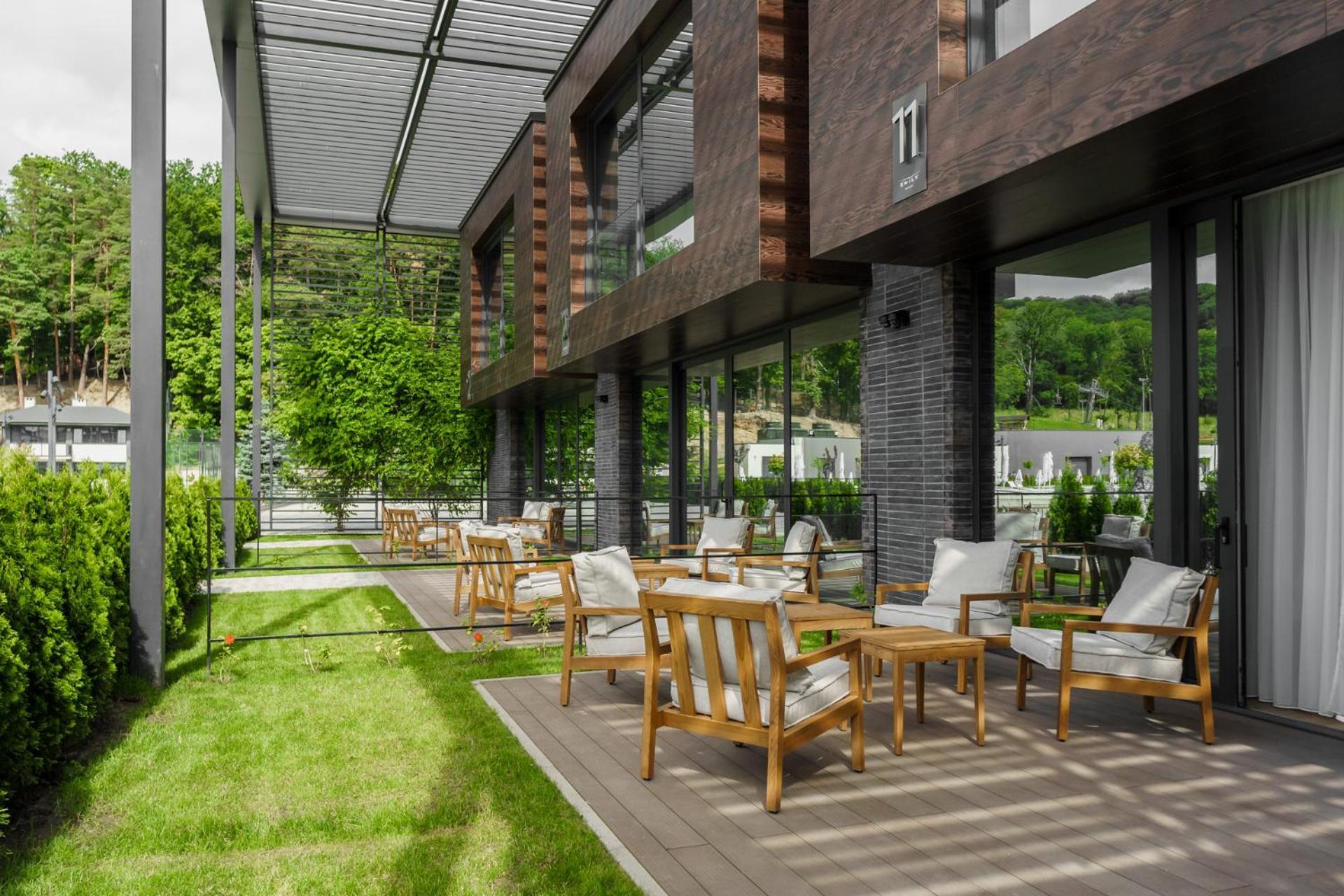Emily Resort Lviv Exterior photo Terrace of the hotel